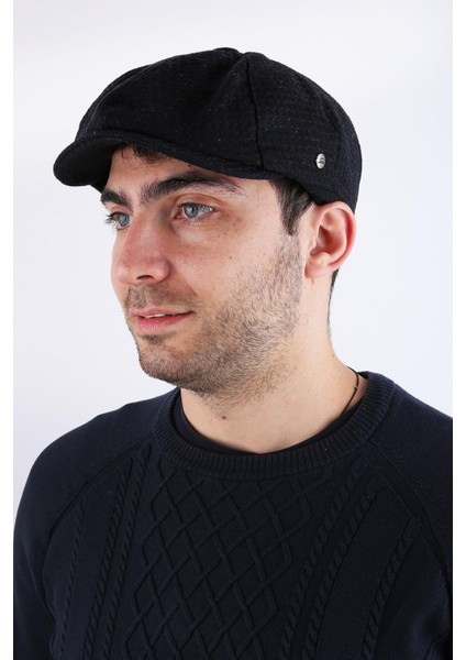 Koyu Lacivert Yün Erkek Kasket Şapka KST60 fırsatları