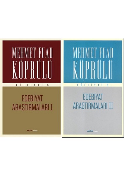 Edebiyat Araştırmaları 1 - Edebiyat Araştırmaları 2 - 2 Kitap - Mehmet Fuad Köprülü