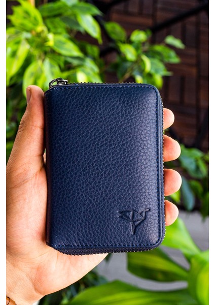 Chain Deri Erkek Cüzdanı Lacivert