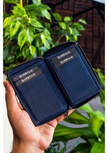 Chain Deri Erkek Cüzdanı Lacivert modelleri