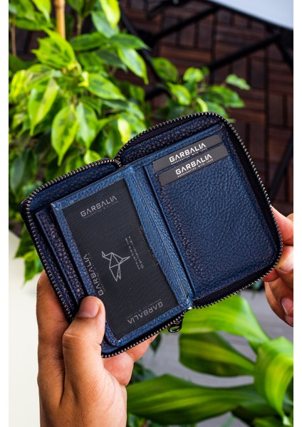 Chain Deri Erkek Cüzdanı Lacivert fırsatları