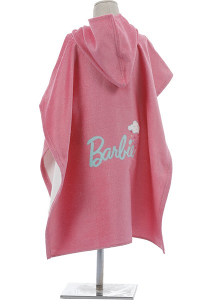 Barbie Splash Lisanslı Kadife Çocuk Panço 4/9 Yaş