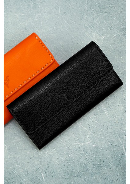 Paris Deri Saraç Dikişli Telefon Bölmeli Kadın Cüzdanı