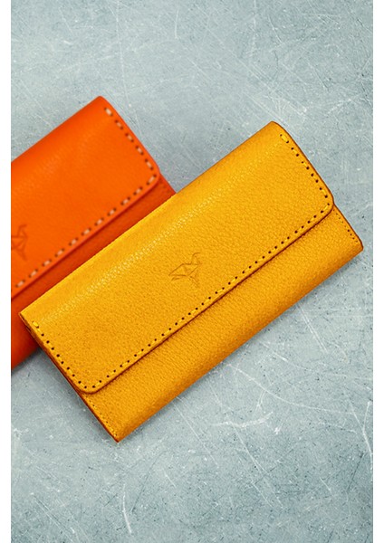 Paris Deri Saraç Dikişli Telefon Bölmeli Kadın Cüzdanı