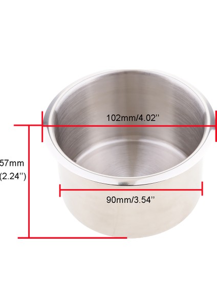 90mm Paslanmaz Çelik Kupası Içecek Tutucu (Yurt Dışından)