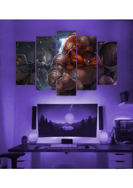 5 Li Mdf League Of Legend Gragas Tablo 60 x 90 cm