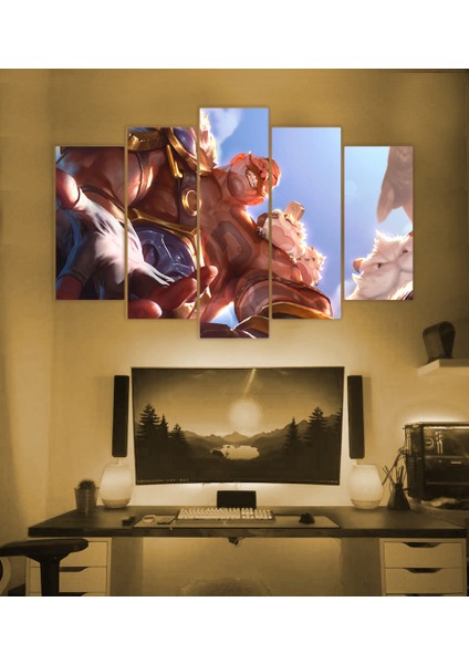 5 Li Mdf League Of Legends Braum Tablo 60 x 90 cm