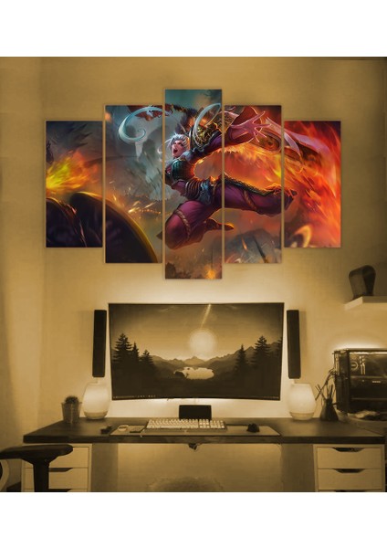 5 Li Mdf League Of Legend Riven Tablo 60 x 90 cm