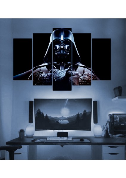 Darth Vader Temalı 5 Parçalı Duvar Tablosu