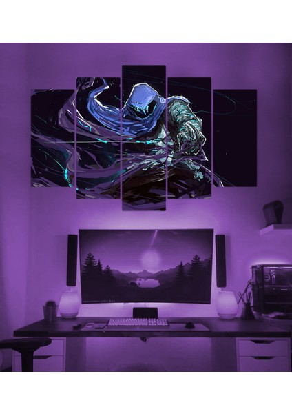 Vlrnt Omen Temalı 5 Parçalı Duvar Tablosu
