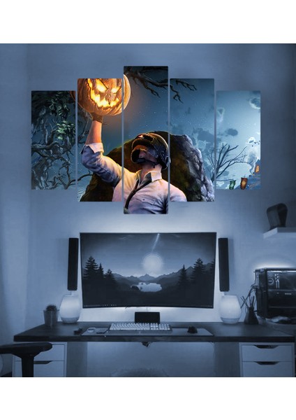 Pubg Temalı 5 Parçalı Duvar Tablosu