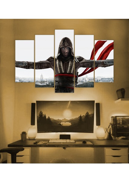 Assasin Creed Temalı 5 Parçalı Duvar Tablosu