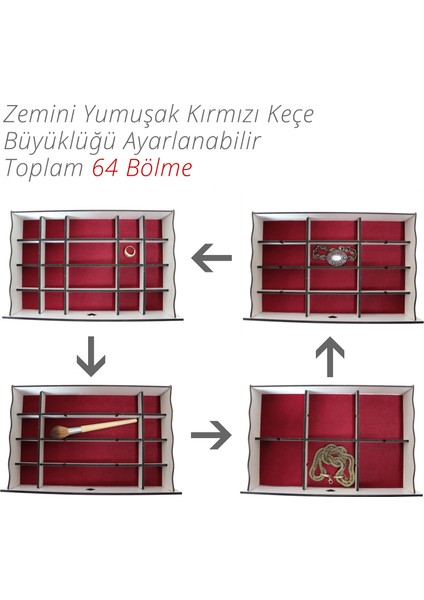 Diamond Large Organizer Kozmetik Makyaj Kolye Küpe Yüzük Takı Kutusu Düzenleyici fırsatları