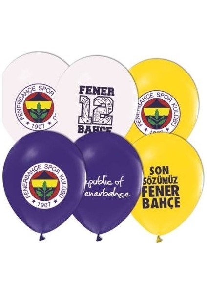 12 Inç 8 Li Karışık Renk fenerbahçe Baskılı Balon