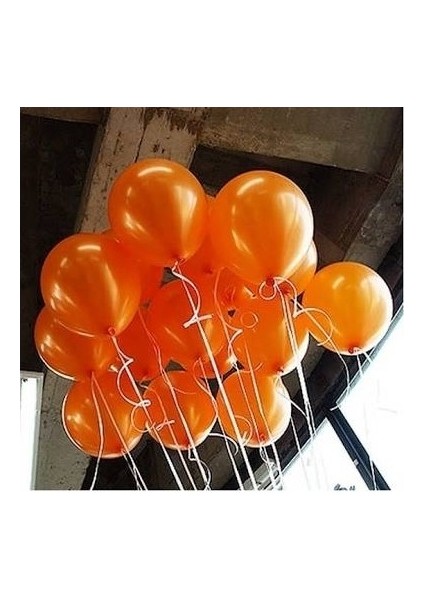 12 Inç 12 Li Metalik Turuncu Balon