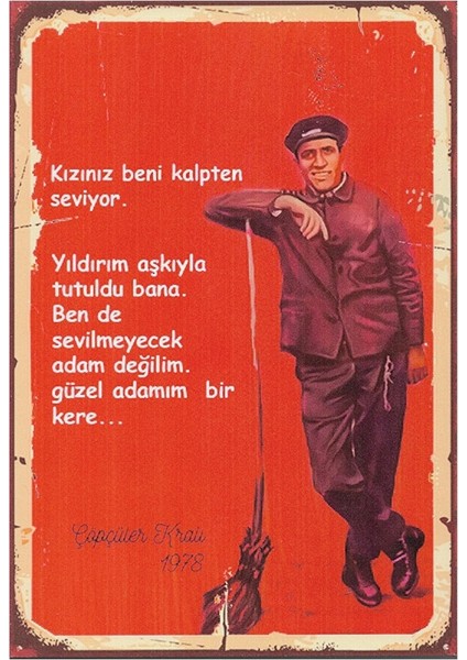 Çöpçüler Kralı Ahşap Tablo