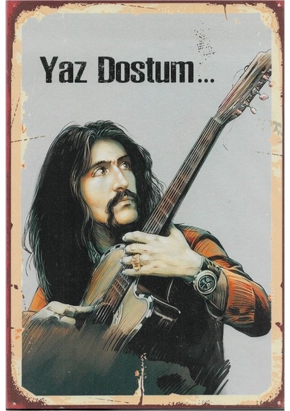 Barış Manço Poster Ahşap Tablo
