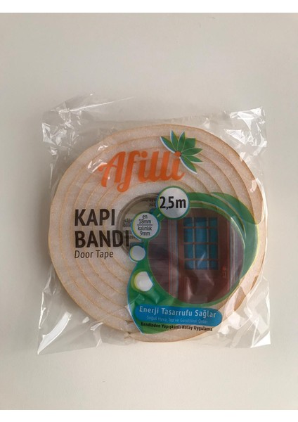 Kapı Bandı 2,5 Metre 9 mm Kendinden Yapışkanlı 1. Sınıf Sünger Rüzgar Soğuk Kesici Yapışkan