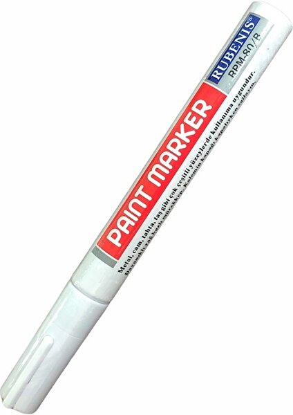 Paint Marker Demirbaş Kalem Beyaz RPM-80B