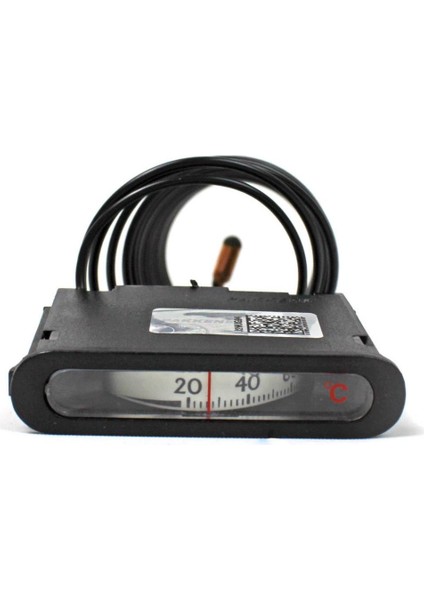 62X12 mm 0/+120 °c Arkadan Bağlantılı Gazlı Termometre 1mt Kapiler Boyu