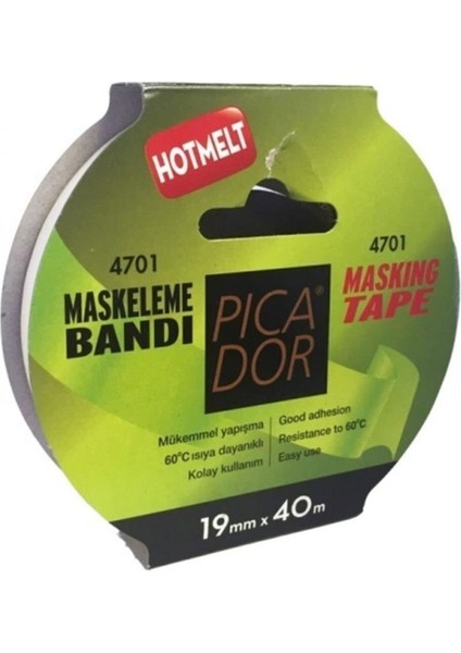 Pıcador 19X40 M Krepe Maskeleme Bandı