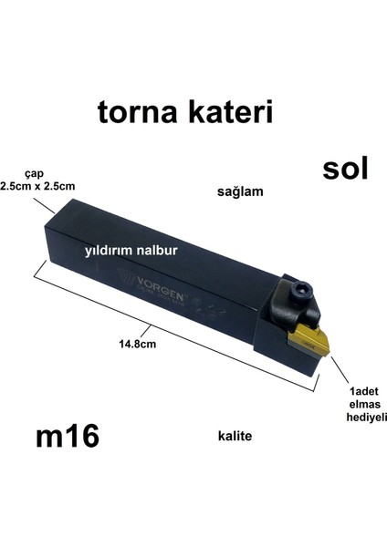 Torna Kateri Sağ Vorgen Kalite M16 Torna Kater Elmas Aparatı