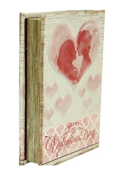 Kutu Kitap Aynalı Valentine Dekoratif