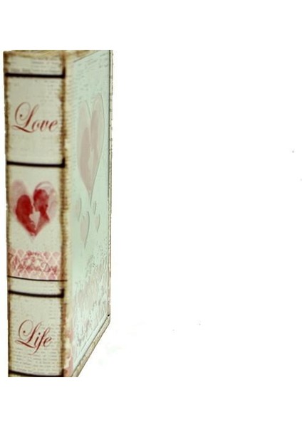 Kutu Kitap Aynalı Valentine Dekoratif