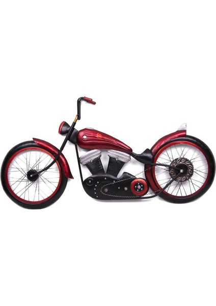 Motorsiklet Pano Vintage Dekoratif Ev Ofis