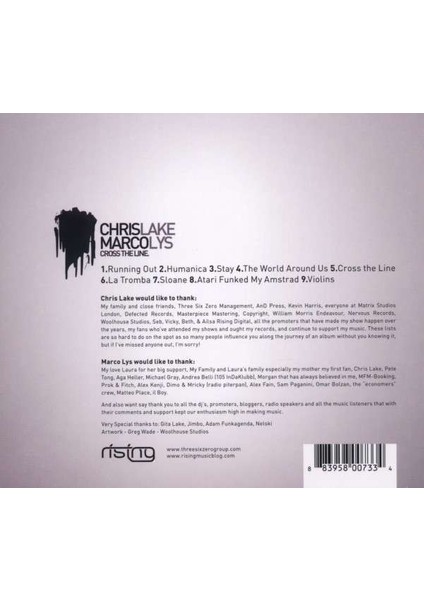Chris Lake & Marco Lys – Cross The Line CD fiyatları