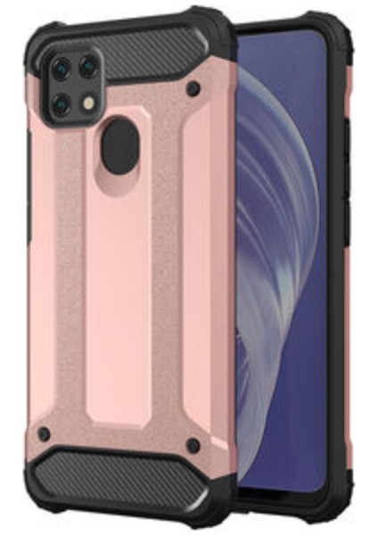 Good Case Oppo A15 Için Crash Sert Silikon Kılıf Rose Gold