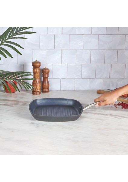 BioDiamond Pro İndüksiyon Tabanlı Grill Tava 28 cm 2,3 Lt fırsatları