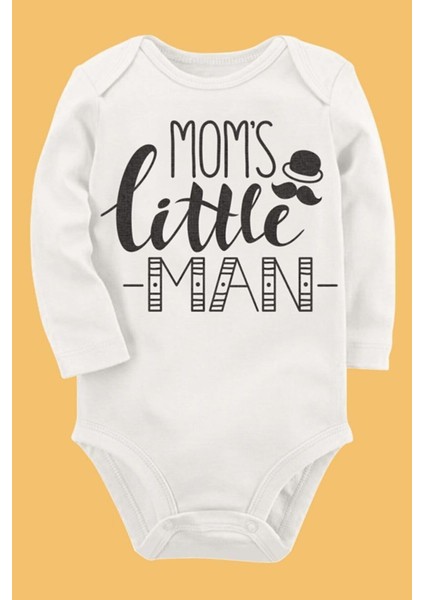 Organik Baskılı Pamuklu Unisex Bebek Body UZUNKOLE37