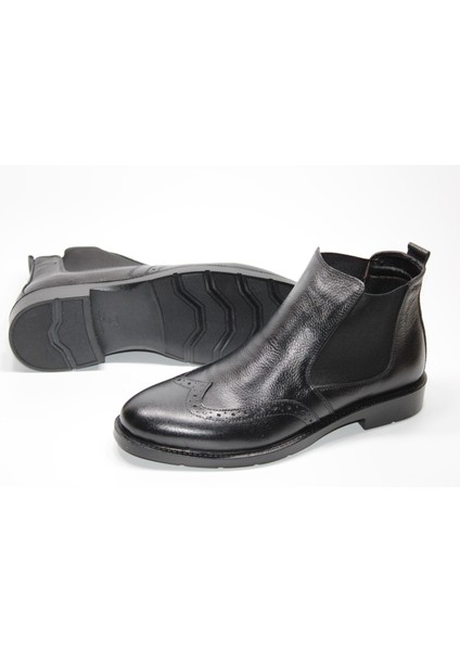 Kaymaz Taban Erkek Fantazi Iki Yanı Lastikli Siyah Bot fırsatları