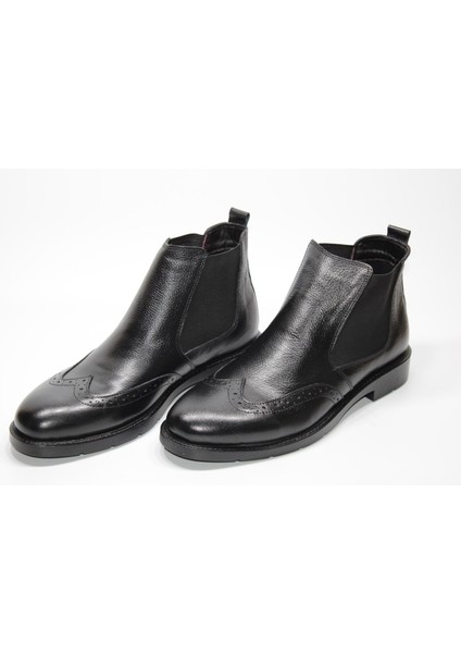 Kaymaz Taban Erkek Fantazi Iki Yanı Lastikli Siyah Bot indirimleri
