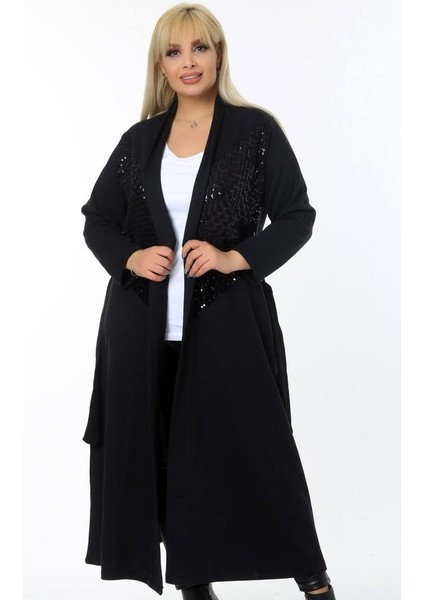 Cepli Kemerli Pul Detaylı Tam Boy Uzun Cool Hırka fiyatları