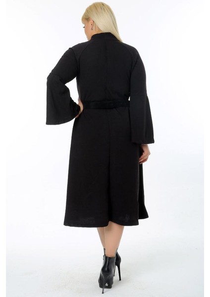 Volanlı Dantel Detaylı Kol Göğüs Dekolteli Kemerli Elbise indirimleri