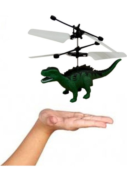 El Sensörlü Harekete Duyarlı Uçan Dinozor Helikopter Yeşil modelleri