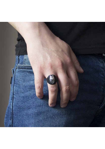 925 Ayar Gümüş Mikro Taş Işlemeli Baykuş Motifli Yüzük modelleri