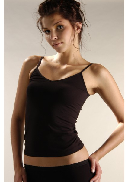 Polo Bambo Ip Askılı Atlet 2 Li Siyah S