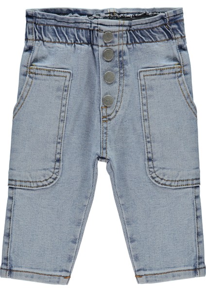 Baby Kız Bebek Kot Pantolon 6-18 Ay Açık Mavi
