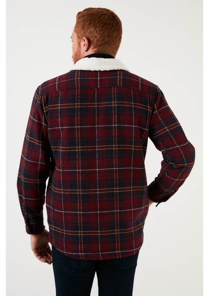 Pamuklu Ekoseli Içi Polar Regular Fit Oduncu Gömlek Ceketi 606343717