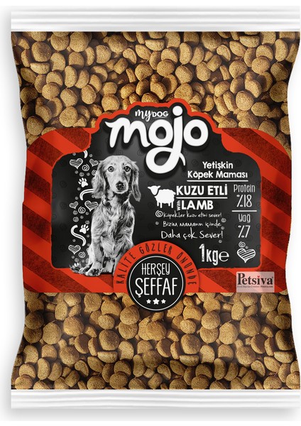 Mojo Black Kuzu Etli Köpek Maması (1 Kg)