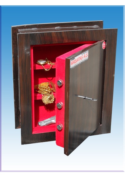 046ZA Ev Tipi Yüksek Güvenlikli Ankastre Anahtarlı Duvar Kasas