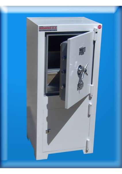 008AÖÇSA Mersin Model Beyaz Altı Dolaplı Anahtarlı Çelik Para Ka