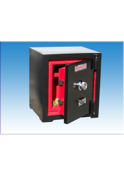 001A1K Ofis Tipi Anahtarlı Içi Kadife Boyalı Çelik Para Kasası 40