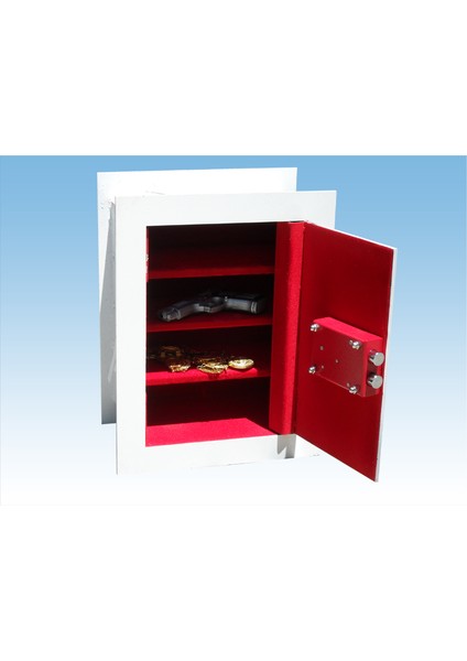 046AK Ofis Tipi Anahtarlı Gömme Duvar Kasası Anahtar Deliği G