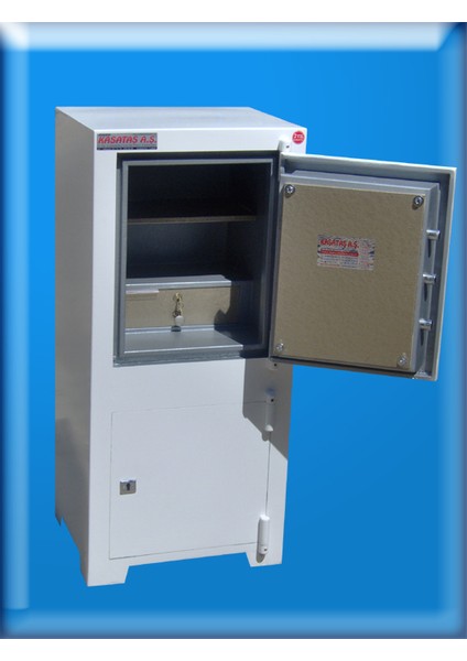 008AÖÇSA Mersin Model Beyaz Altı Dolaplı Anahtarlı Çelik Para Ka