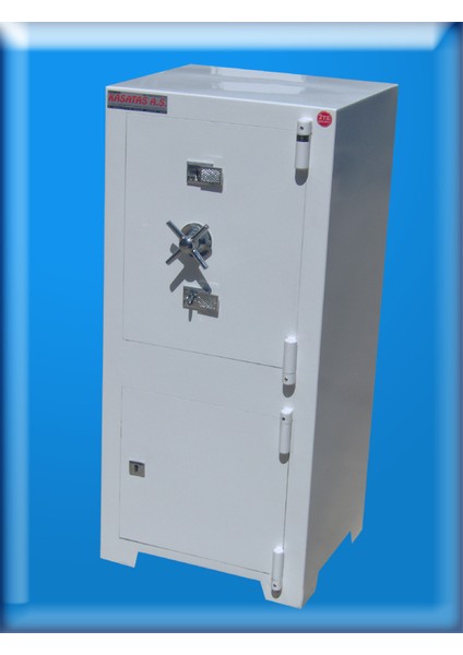 008AÖÇSA Mersin Model Beyaz Altı Dolaplı Anahtarlı Çelik Para Ka