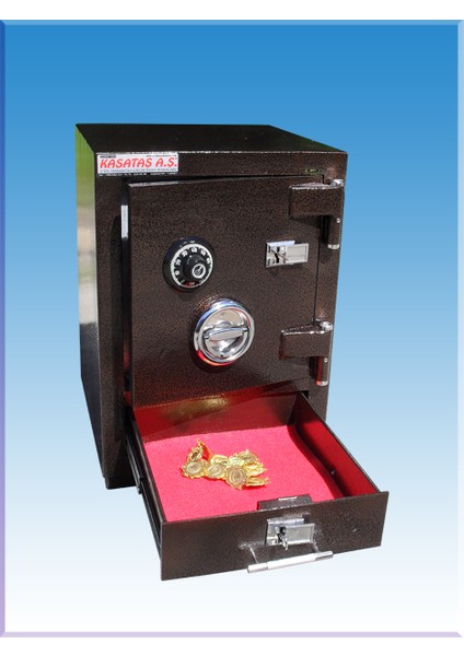 003ÇZMA Ofis Tipi Aşina Baklava Altı Çekmeceli Çelik Para Kasası